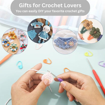 Large Crochet Hooks 2.5mm-5.0mm Soft Grip Yarn Needle Kits Knitting Needles With Ergonomic Handles For Beginners Arthritic Hands
