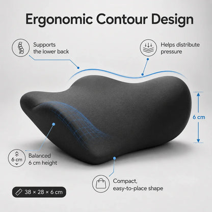 Ergonomic Lumbar Support Pillow, Memory Cotton Sleep Back Pillow, Comfortable Orthopedic Bed Lumbar Protrusion Support