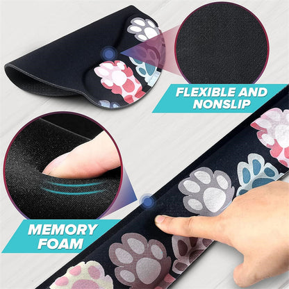 Mouse Pad: Cat Claw Memory Foam Wrist Pad Set - Cute & Anti-Slip
