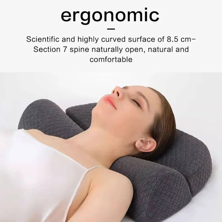 FULLHOT Cervical Pillow, Memory Foam Contour Pillow, Bed Pillows for Side Sleeper Ergonomic Orthopedic Sleeping Pillow
