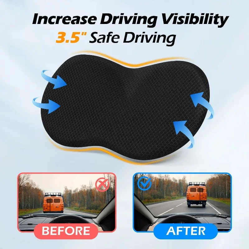 Car Seat Cushion: Memory Foam Lumbar Support Pillow