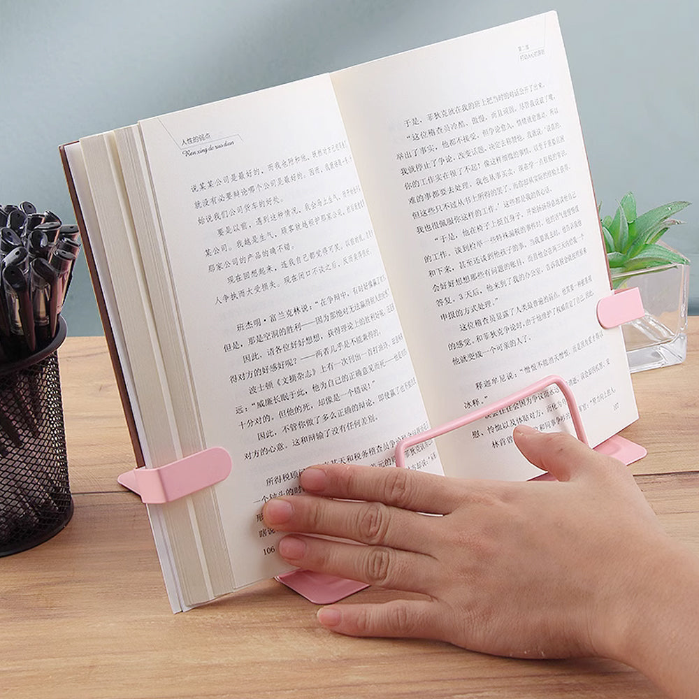 Book Holder & Adjustable Metal Tablet Stand 