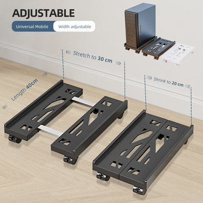 Adjustable Mobile PC Tower Stand with Wheels