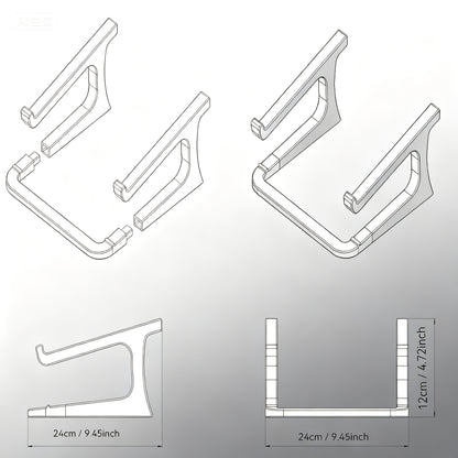 Portable Laptop Stand - Adjustable Height & Cooling Design