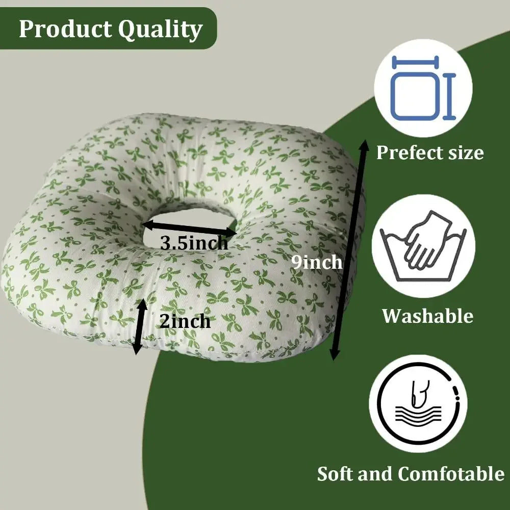 Cotton Filling Ear Piercing Pillow Breathable Portable Pillow with Ear Hole Comfortable Ergonomic Earring Pillow