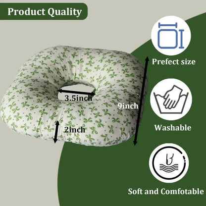 Cotton Filling Ear Piercing Pillow Breathable Portable Pillow with Ear Hole Comfortable Ergonomic Earring Pillow