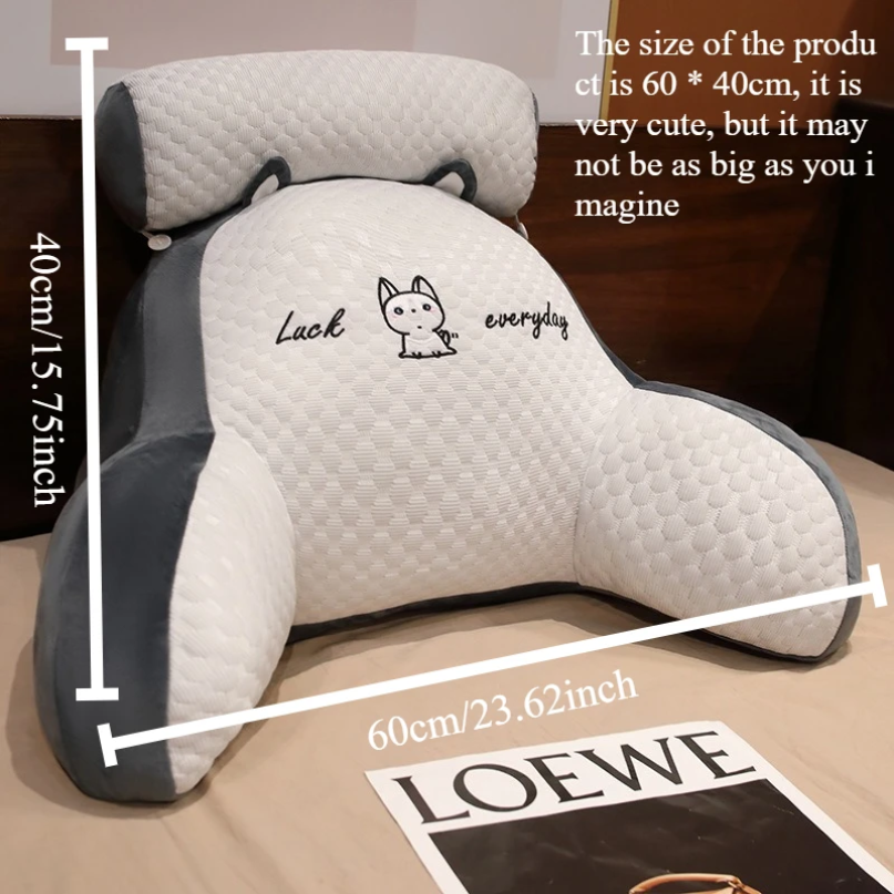 Adjustable Reading Pillow - Ergonomic Back Support Seat Cushion
