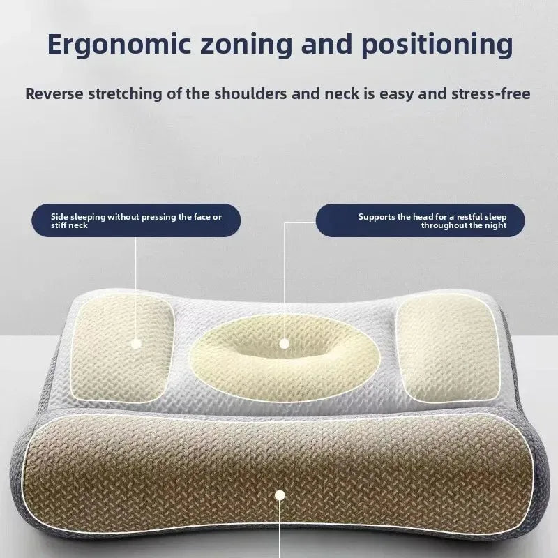 Adult Student Dormitory Reverse Traction Pillow with Core Cervical Spine Protection Special Sleep Pillow for Comfortable Rest