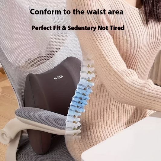 Ergonomic Lumbar Pillow - Posture Support for Office & Bed