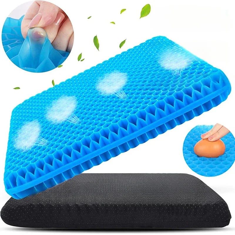 Gel Seat Cushion: Breathable Honeycomb for Pain Relief