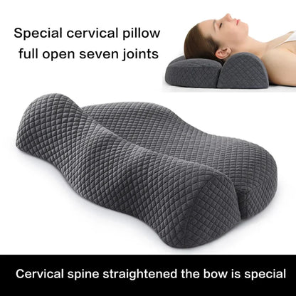 FULLHOT Cervical Pillow, Memory Foam Contour Pillow, Bed Pillows for Side Sleeper Ergonomic Orthopedic Sleeping Pillow