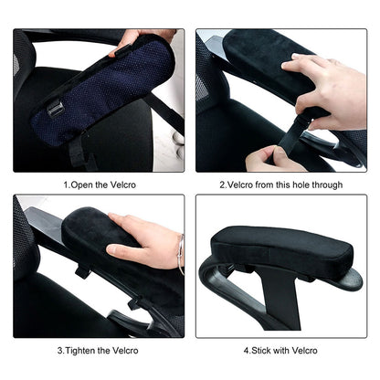 Chair Elbow Cushion: Memory Foam Armrest Cushion Pad - Office Chair Elbow Rest