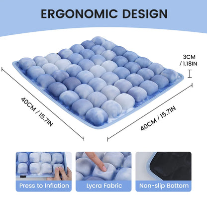 1pc 3D Ergonomic Chair Cushion For Long Sitting, Office Chair Car Seat Cushion, Adjustable Inflatable Cushion