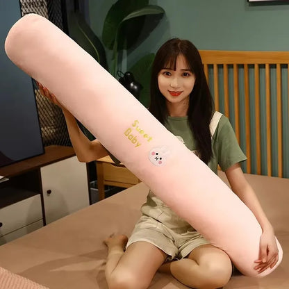 Ergonomic Side Sleeper Bolster Cushion for Pregnancy Support and Bedtime Reading, Versatile Long Comfort Pillow