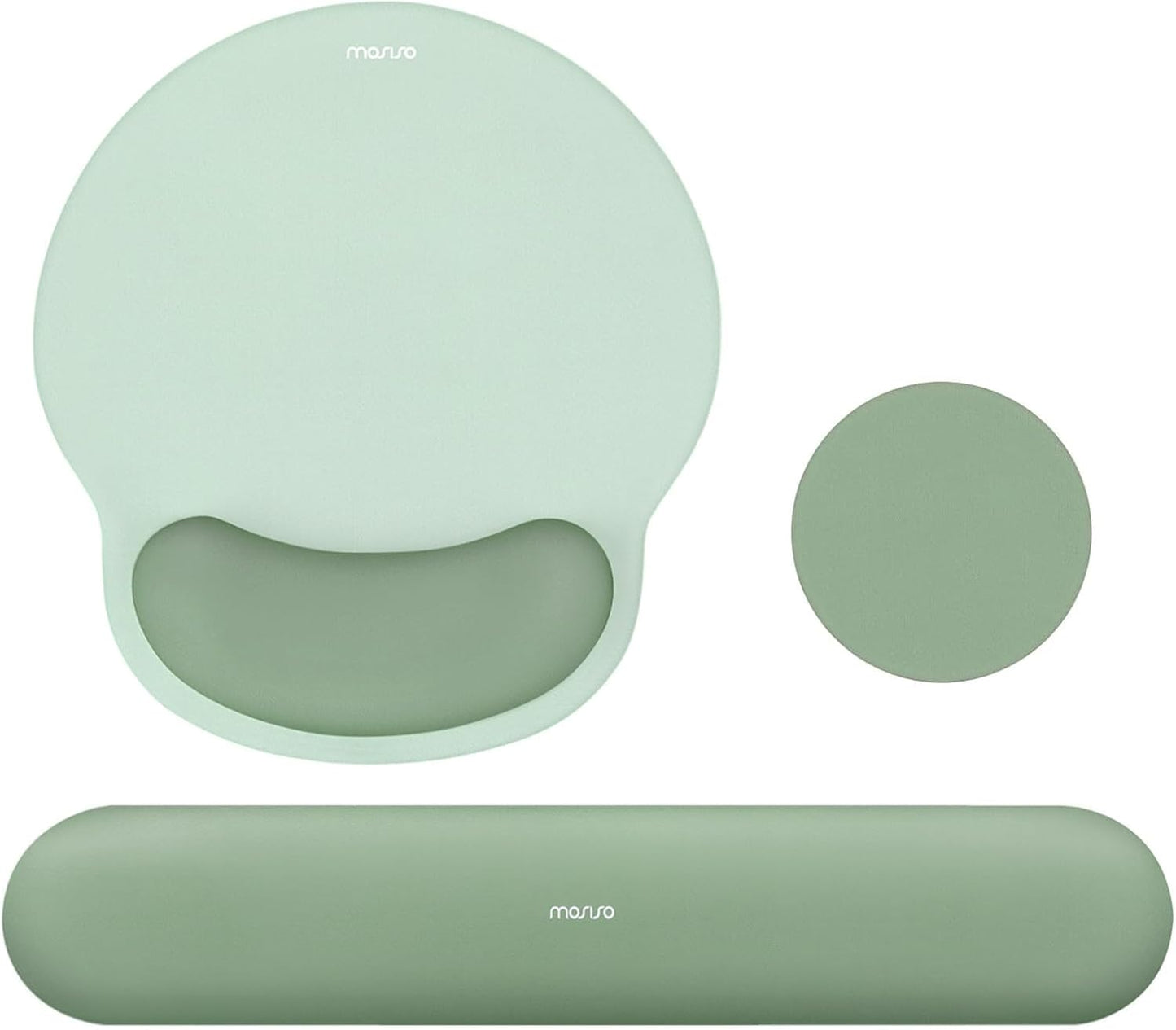 Ergonomic Wrist Rest & Mouse Pad Set - Pain Relief, Non-Slip, Antique Green