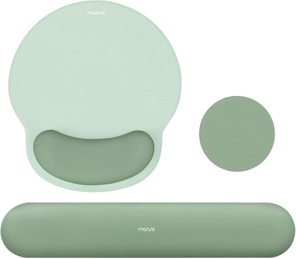 Ergonomic Wrist Rest & Mouse Pad Set - Pain Relief, Non-Slip, Antique Green