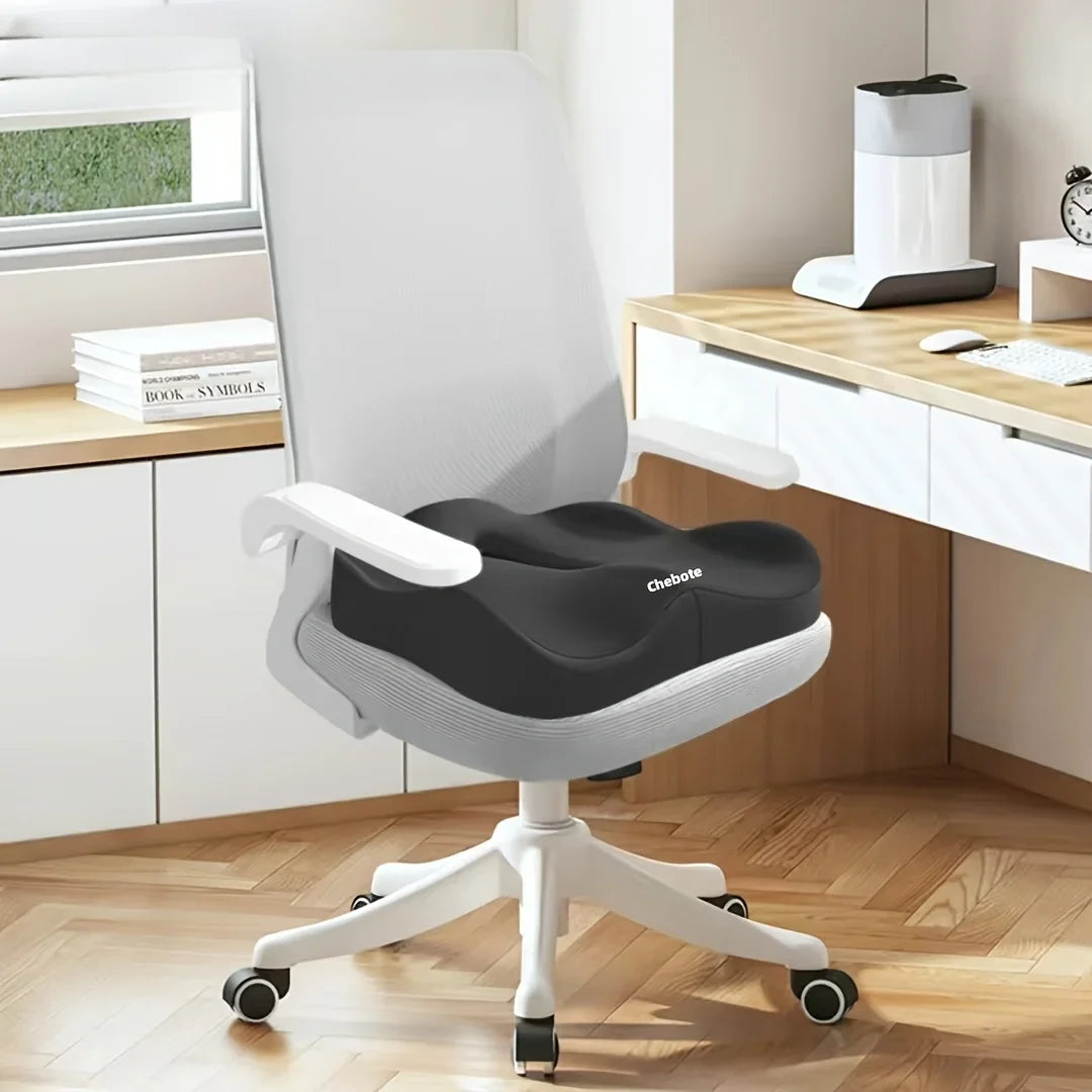 Memory Foam Seat Cushion - 3D Ergonomic Support, Washable