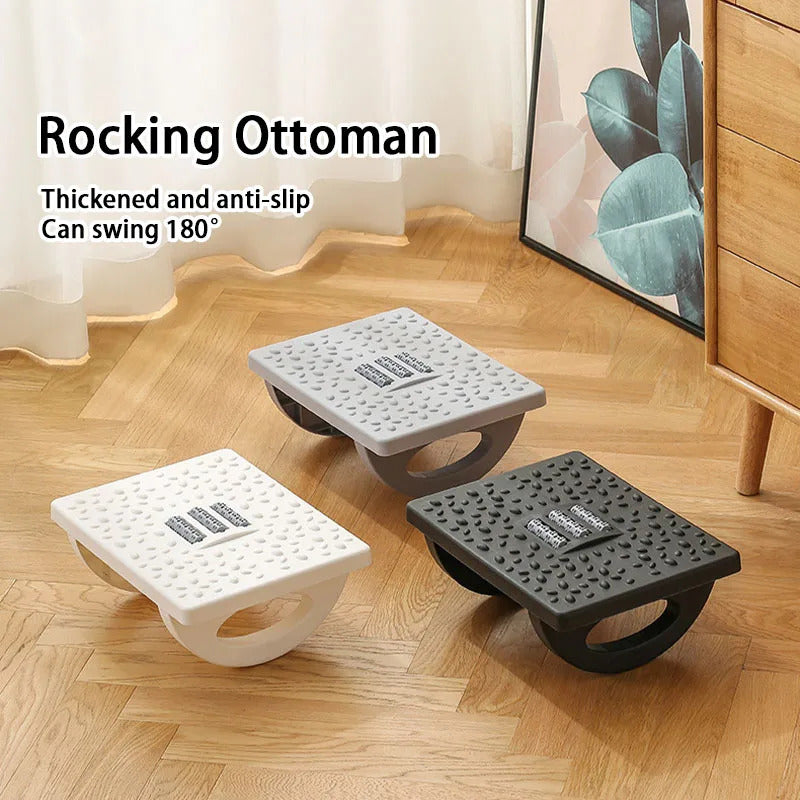 Ergonomic Foot Rest with Massage Rollers for Office & Home