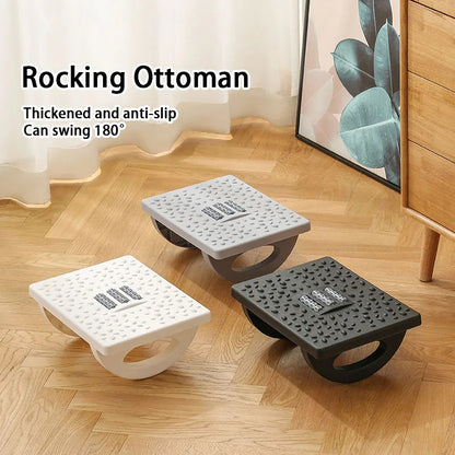 Ergonomic Foot Rest with Massage Rollers for Office & Home