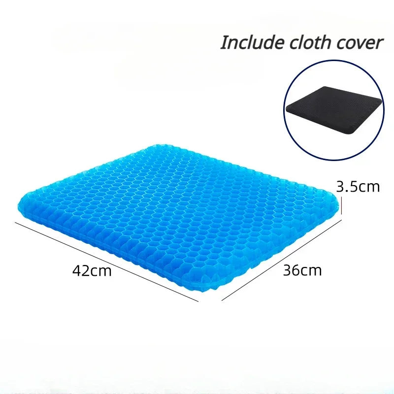 Gel Seat Cushion: Breathable Honeycomb for Pain Relief