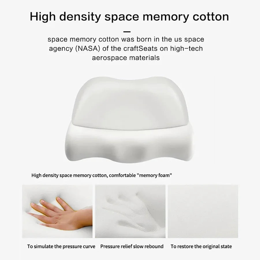 FULLHOT Cervical Pillow, Memory Foam Contour Pillow, Bed Pillows for Side Sleeper Ergonomic Orthopedic Sleeping Pillow