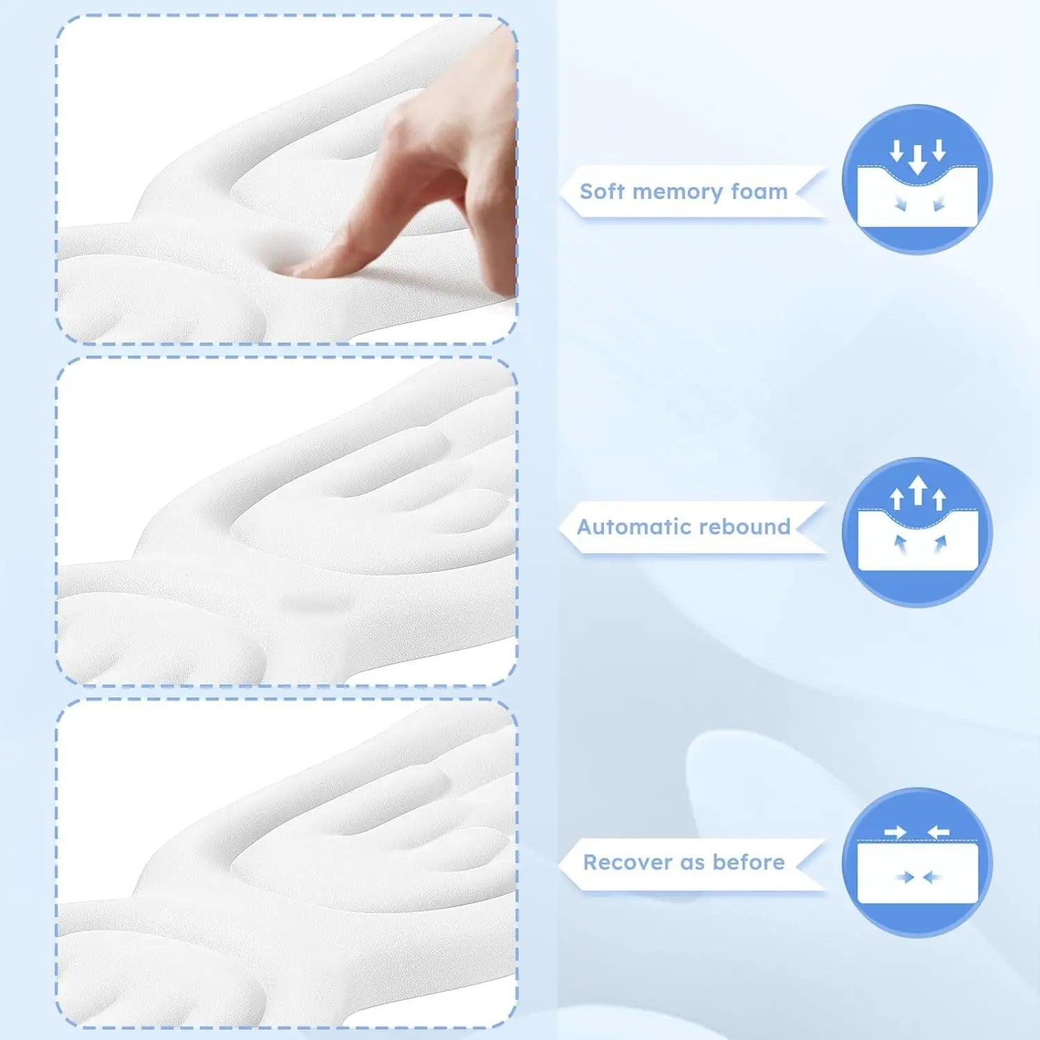 Ergonomic Wrist Rest Set: Angel Wing Memory Foam Support