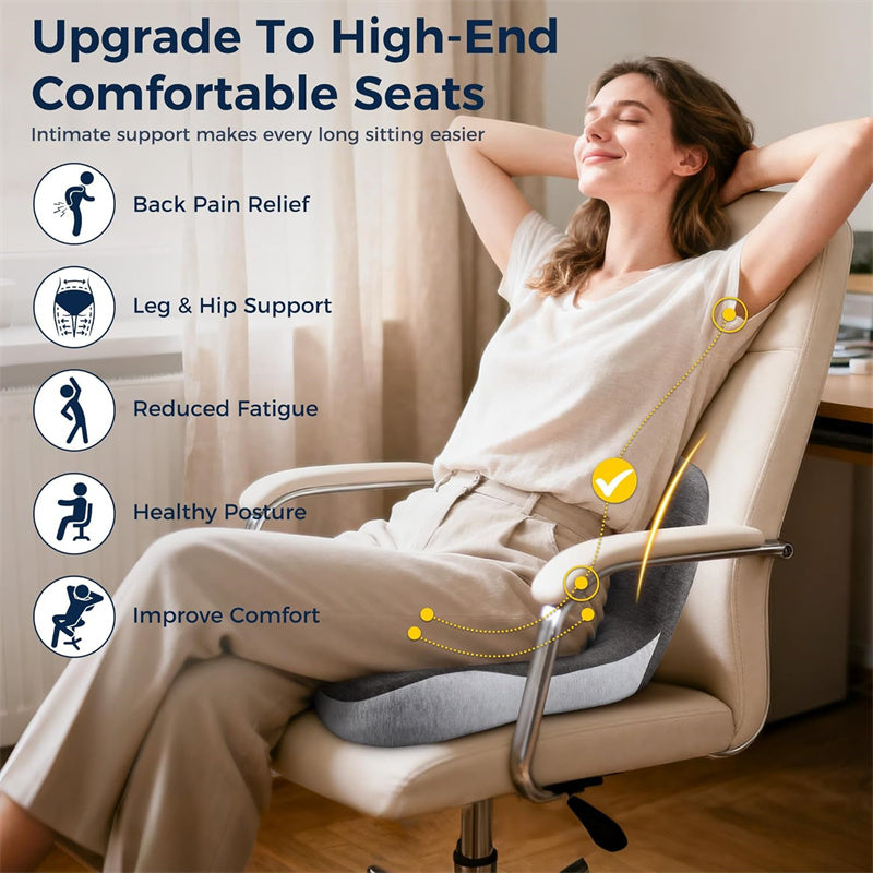 Memory Foam Lumbar Support Pillow for Car & Office