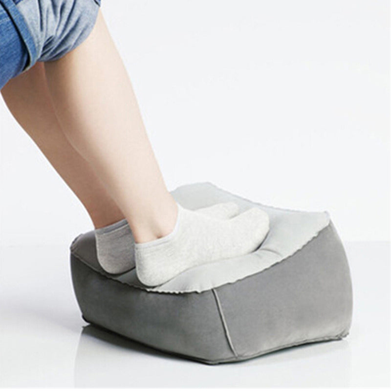 Inflatable Foot Rest Pillow for Travel & Office Comfort