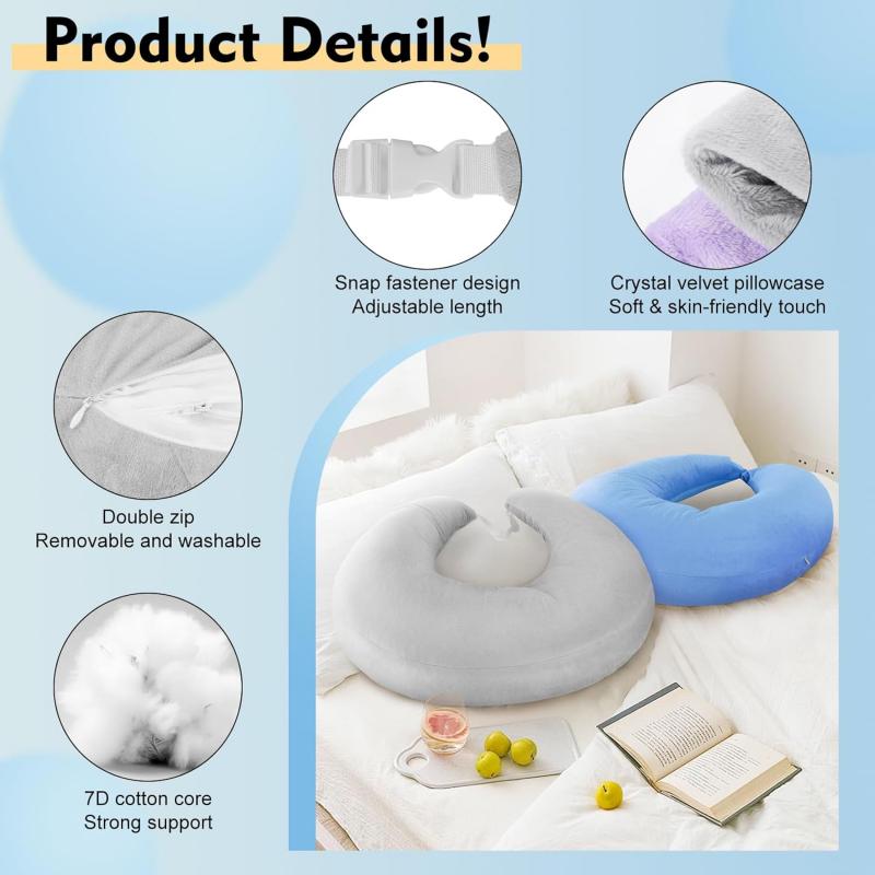 Ergonomic Pillow with Adjustable Arm Rest Support