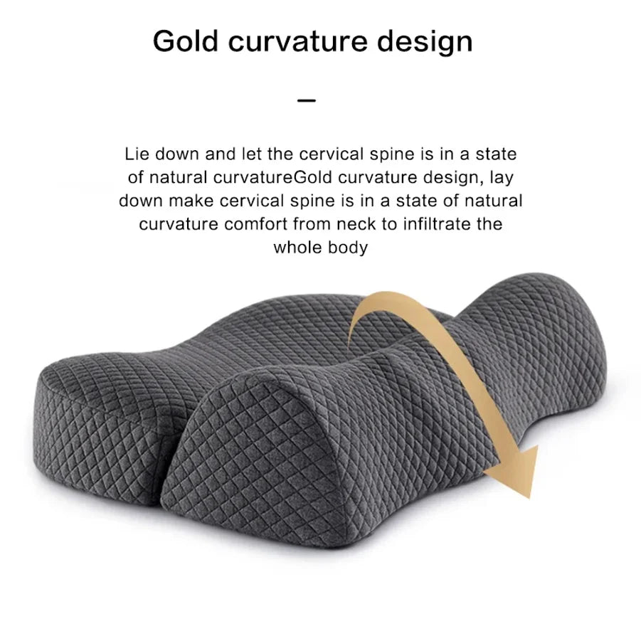 FULLHOT Cervical Pillow, Memory Foam Contour Pillow, Bed Pillows for Side Sleeper Ergonomic Orthopedic Sleeping Pillow